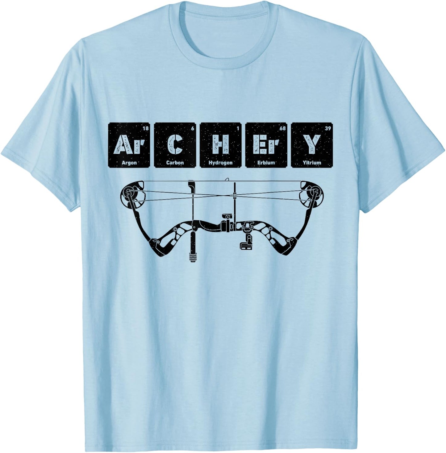 Archery Chemistry Periodic Table Of Elements Men Archer Bow T-Shirt - T-Shirt | Light Blue