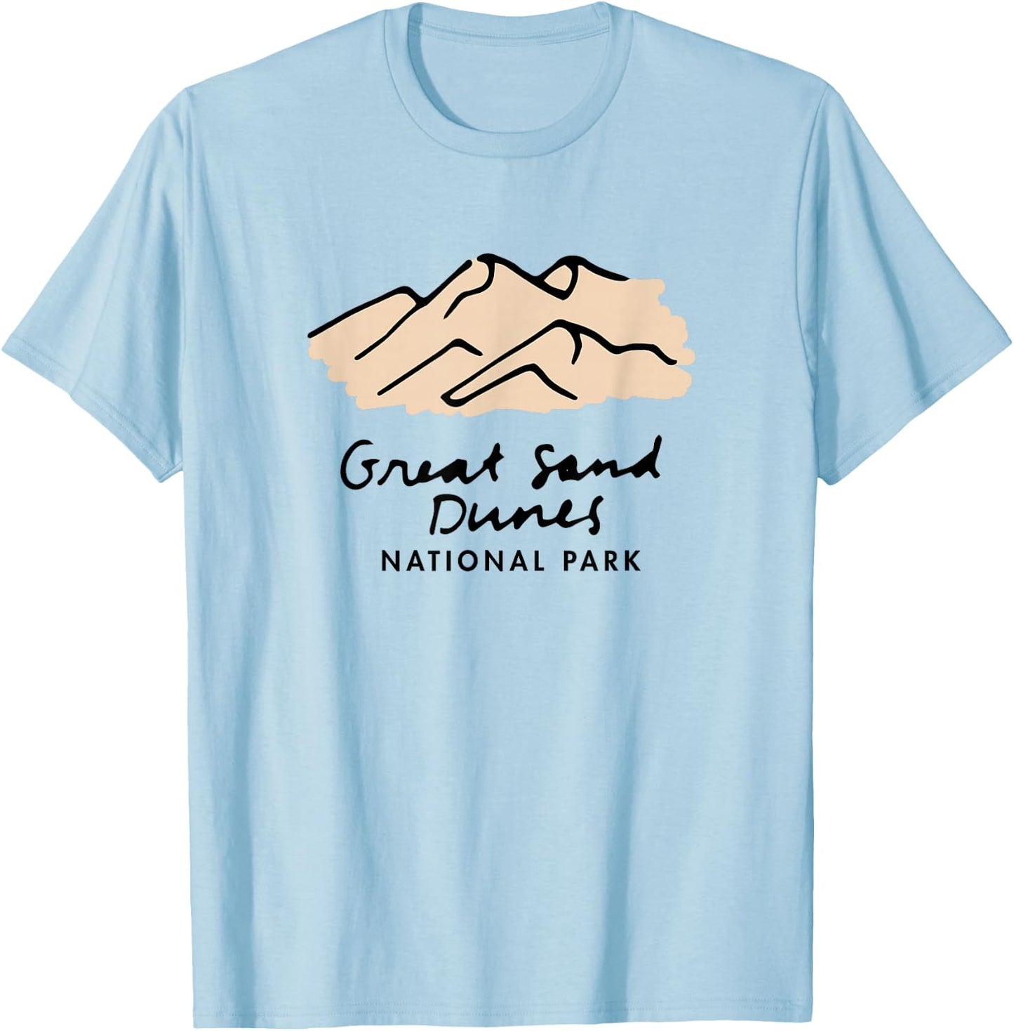 Family Vacation - Retro Great Sand Dunes National Park T-Shirt - T-Shirt | Light Blue