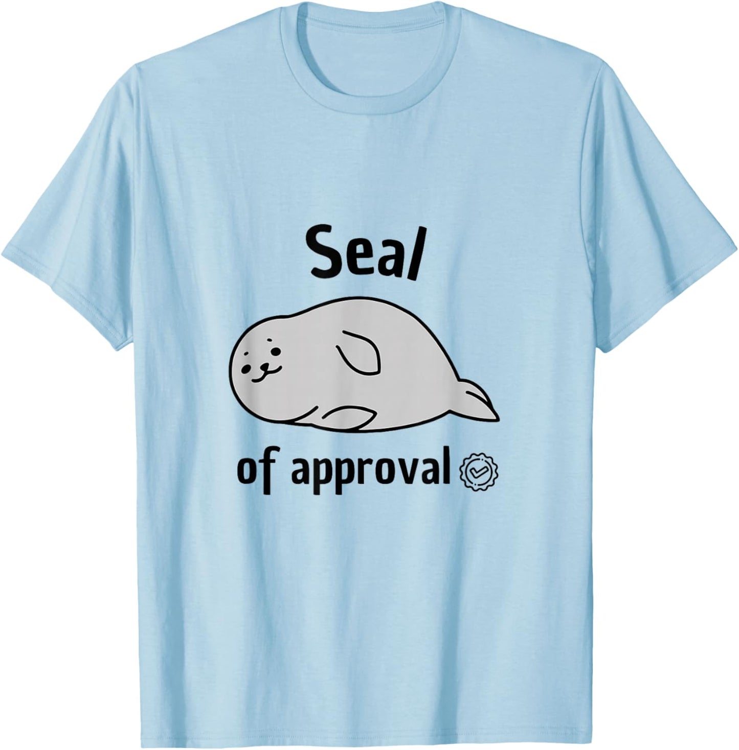 Seal of approval - süße Robbe im Comicstil lustiger Spruch T-Shirt - T-Shirt | Light Blue