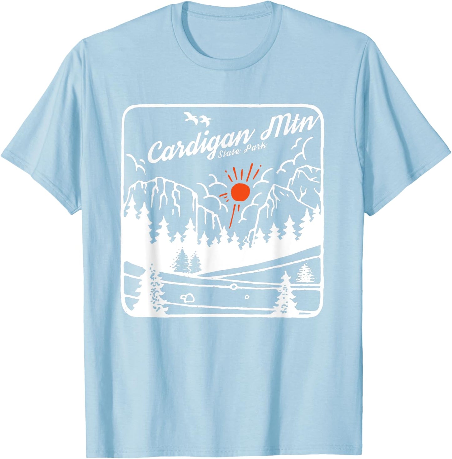 Cardigan Mountain State Park New Hampshire Modern Cool NH T-Shirt - T-Shirt | Light Blue
