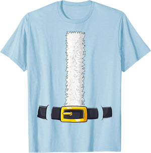 Christmas Santa-Santa Claus Costume Fun Santa Suit Pajama T-Shirt - T-Shirt | Light Blue