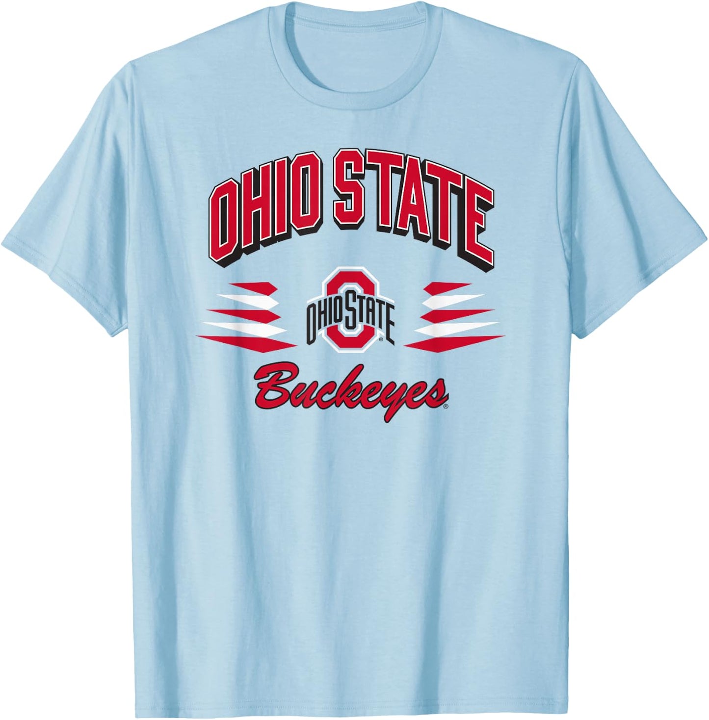 Ohio State Buckeyes Diamond Gray Officially Licensed T-Shirt - T-Shirt | Light Blue
