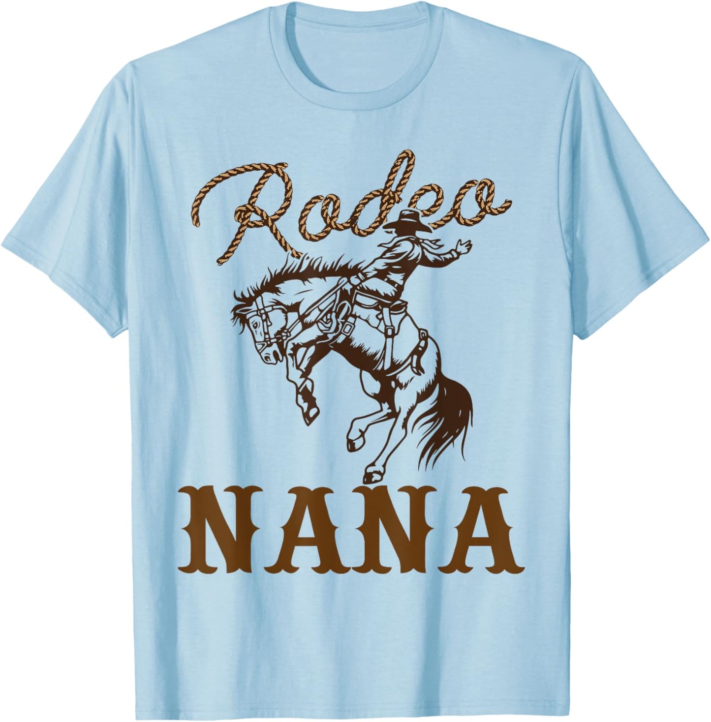 Nana Birthday Cowboy Cowgirl Western Rodeo Grandma Party T-Shirt - T-Shirt | Light Blue