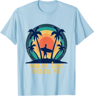 Ocean Isle Beach NC, North Carolina Beach Lover Men Women Kids T-Shirt - T-Shirt | Light Blue