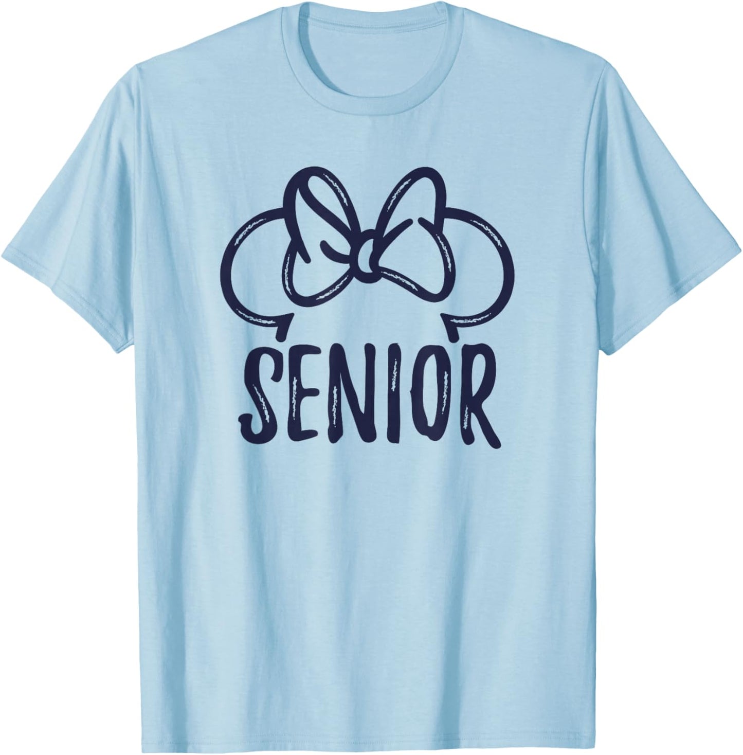 Disney Minnie Mouse Ears Senior Outline T-Shirt - T-Shirt | Light Blue