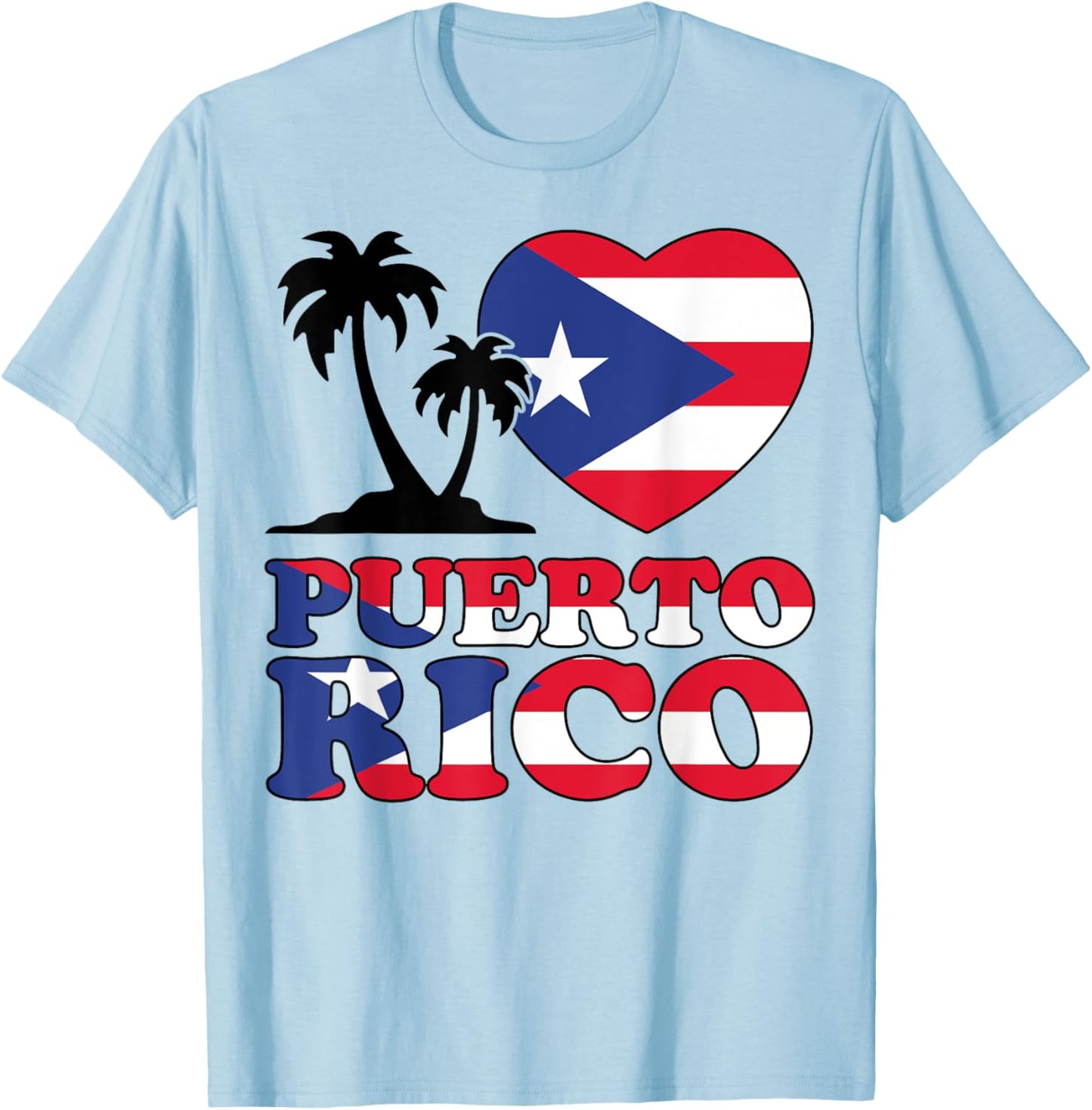 Women Puerto Rico Shirt Rica Flag I Love Puerto Rico Kid Boy T-Shirt - T-Shirt | Light Blue