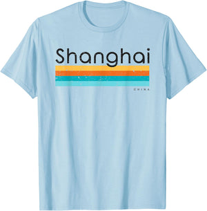 Vintage Shanghai China Retro Design T-Shirt - T-Shirt | Light Blue