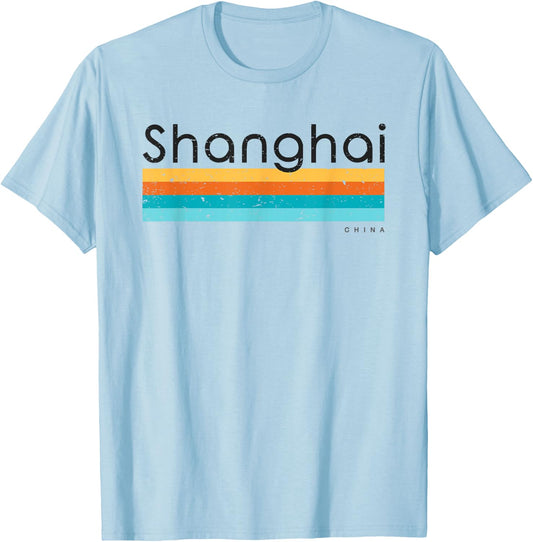 Vintage Shanghai China Retro Design T-Shirt - T-Shirt | Light Blue