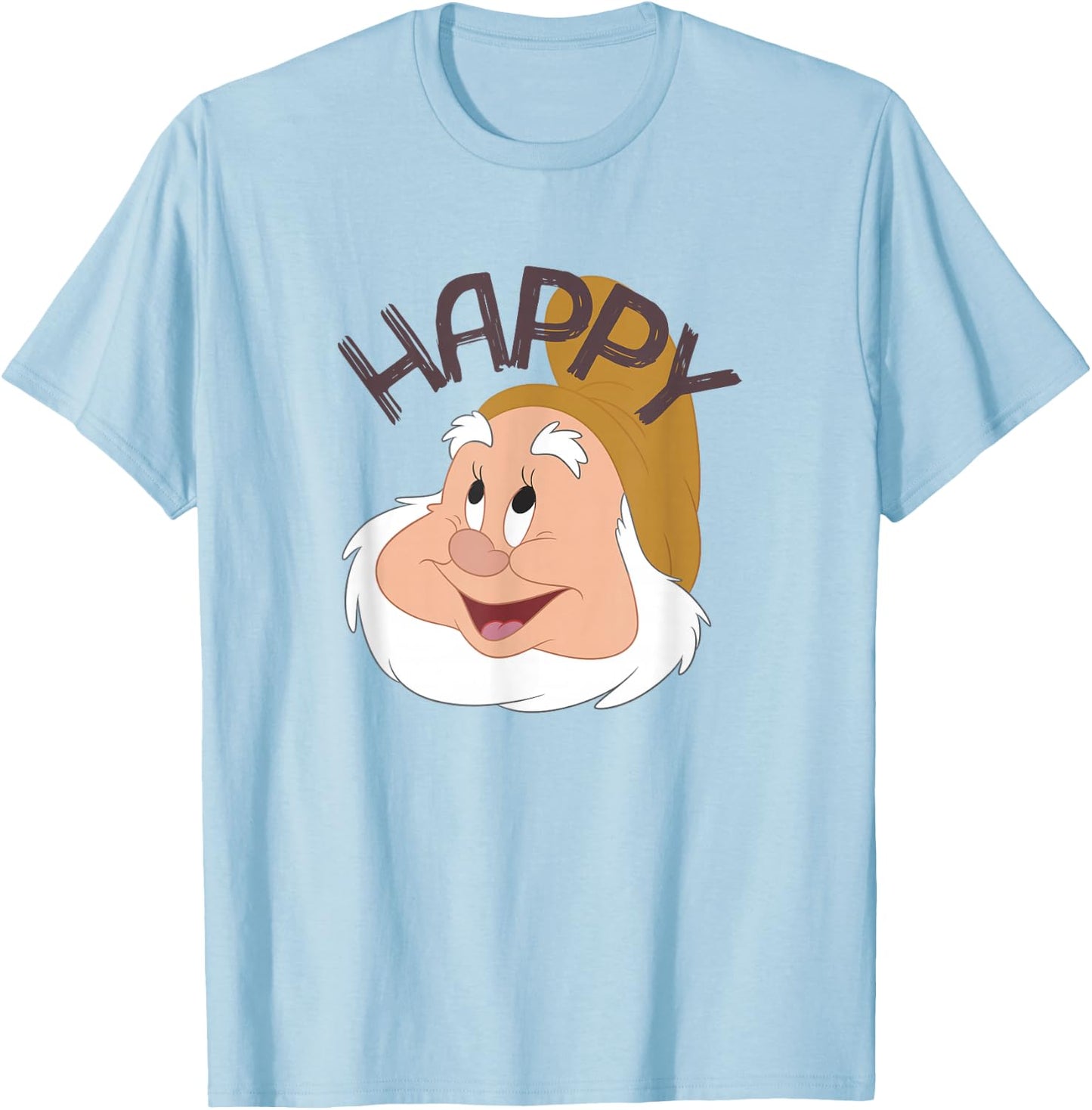 Disney Snow White & The Seven Dwarfs Happy Face T-Shirt - T-Shirt | Light Blue