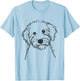 Line Art Dad Mom Dog - Sheepadoodle T-Shirt - T-Shirt | Light Blue