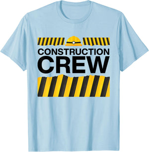 Construction Crew And Highway Worker Party Group Matching T-Shirt - T-Shirt | Light Blue