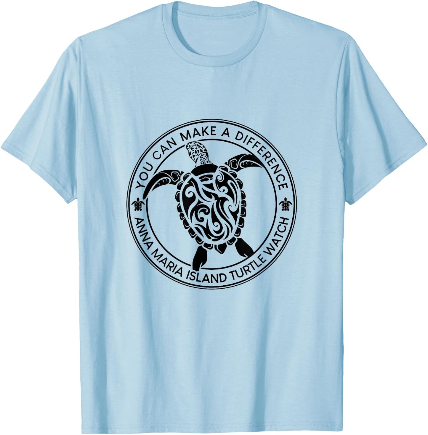 You Can Make A Difference Anna Maria Island Turtle Watch T-Shirt - T-Shirt | Light Blue