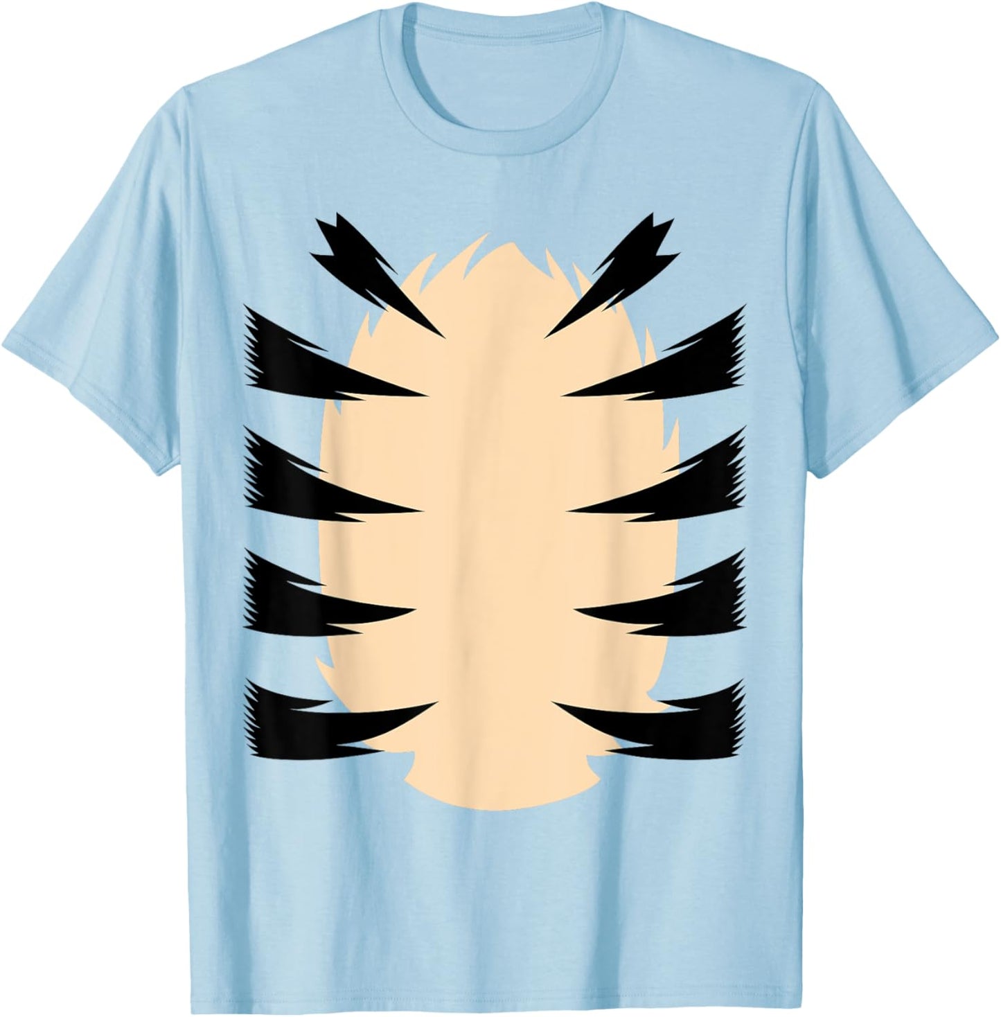 Tiger Stripes DIY Halloween Costume Tiger Belly Orange Tiger T-Shirt - T-Shirt | Light Blue