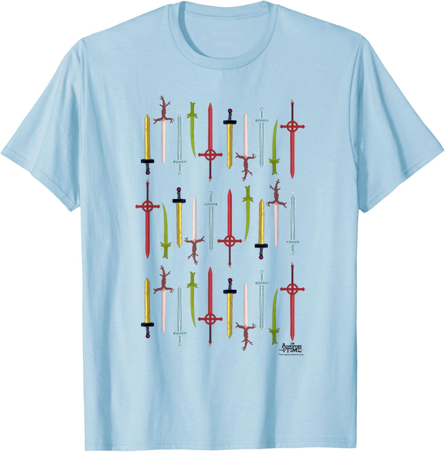 Adventure Time Swords T-Shirt - T-Shirt | Light Blue