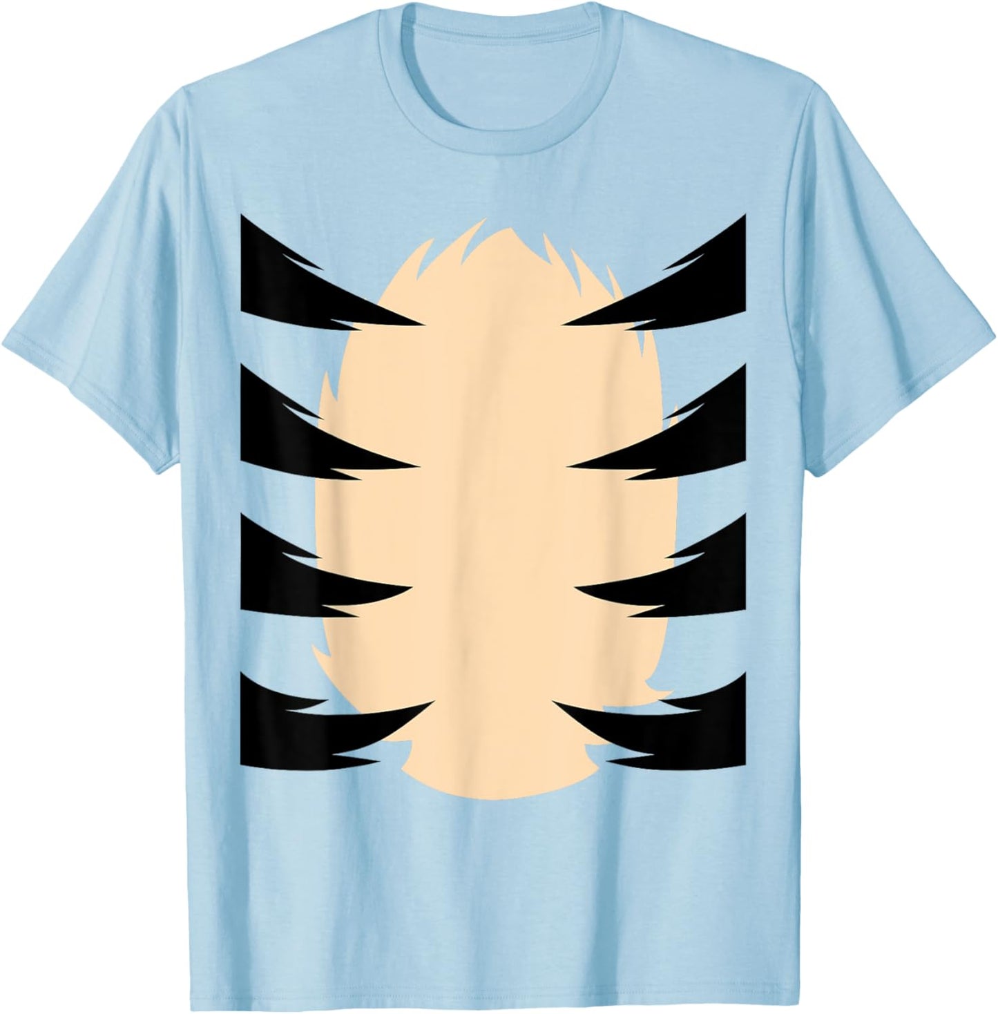 Tiger Stripes DIY Halloween Costume Tiger Belly Orange Tiger T-Shirt - T-Shirt | Light Blue