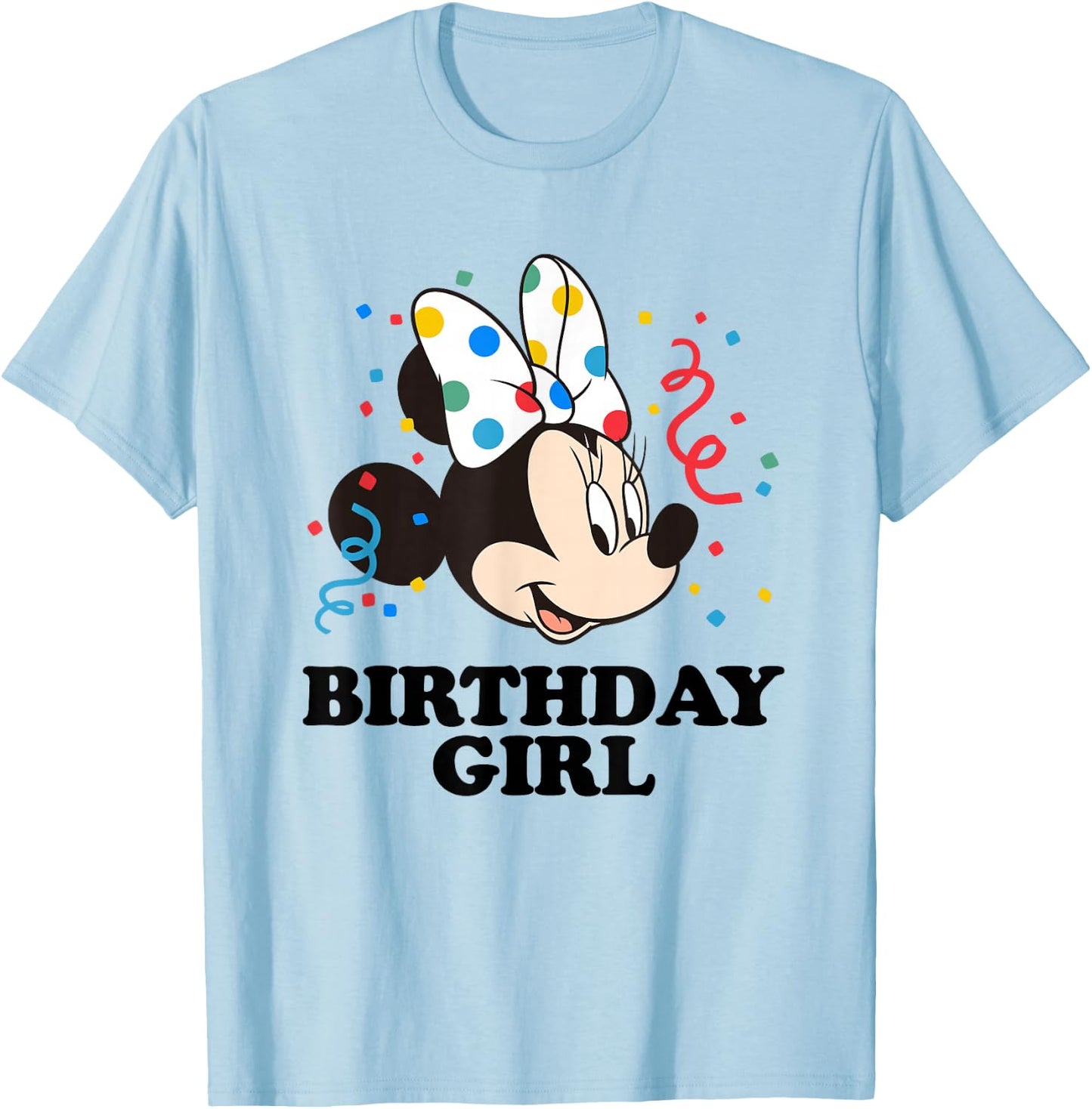 Disney Minnie Mouse Birthday Girl T-Shirt - T-Shirt | Light Blue