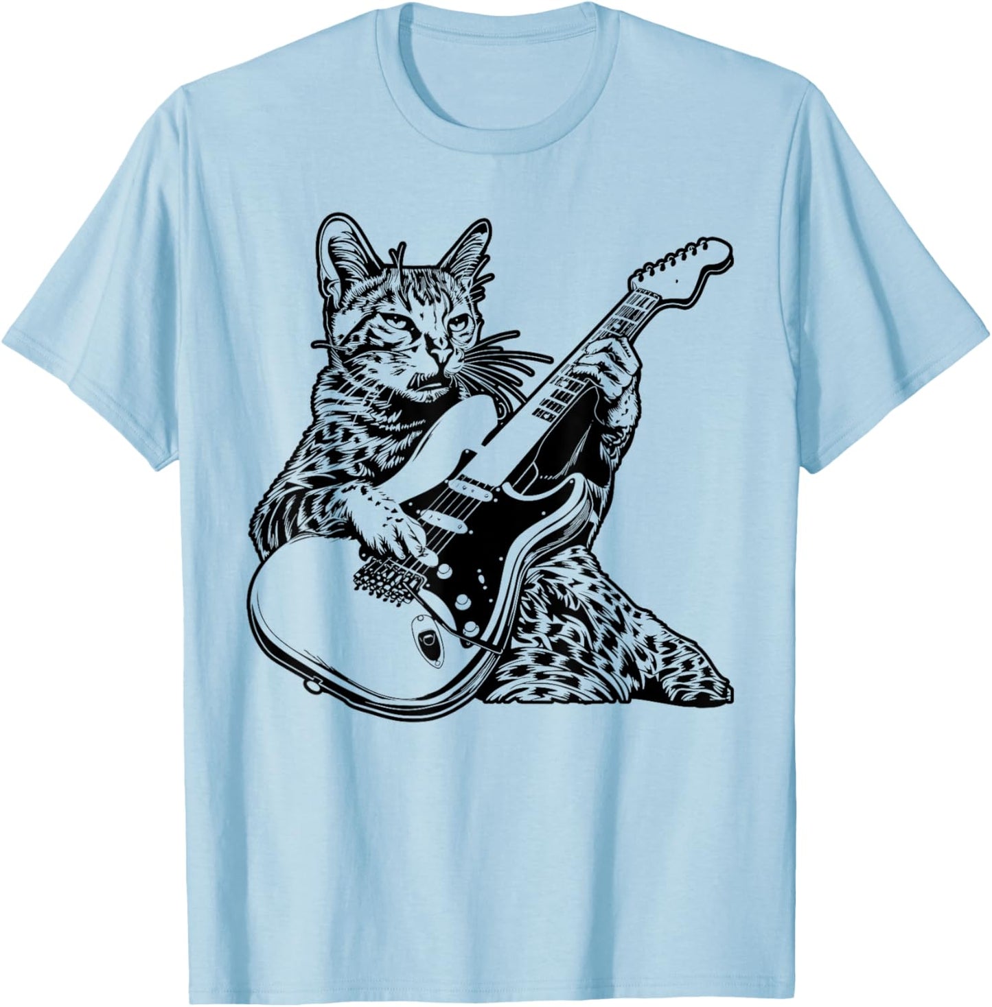 Cat Guitarist Guitar - Savannah Dad Mom Women T-Shirt - T-Shirt | Light Blue