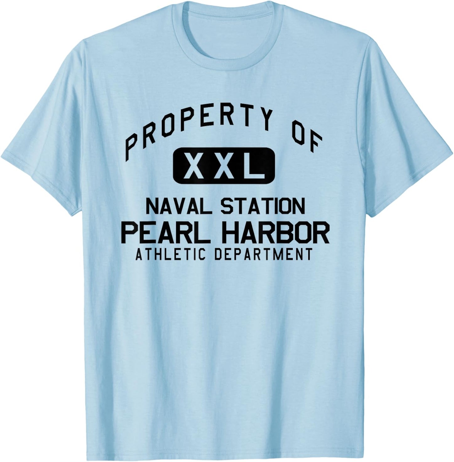 Property of Naval Station Pearl Harbor Athletic Department T-Shirt - T-Shirt | Light Blue