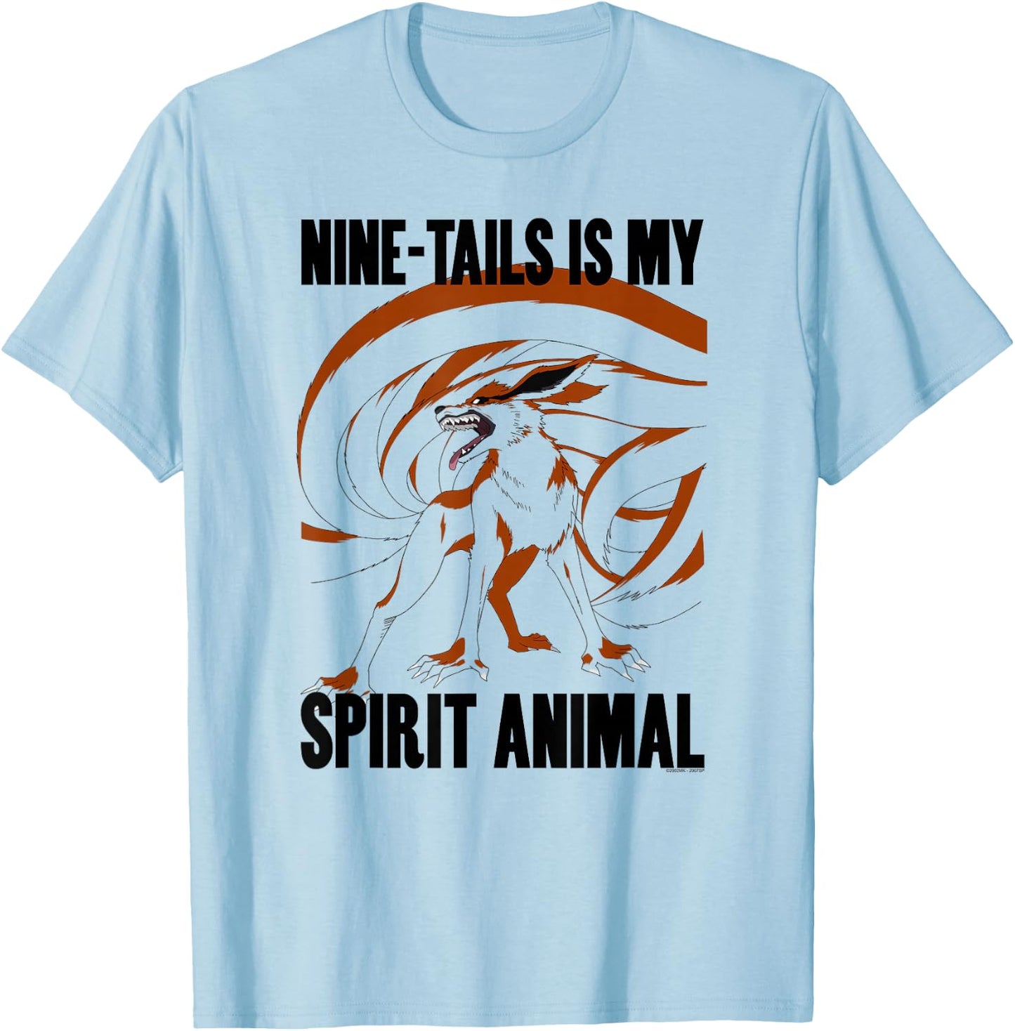 Naruto Shippuden Nine-Tails Is My Spirit Animal T-Shirt - T-Shirt | Light Blue