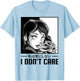I Don't Care Anime Girl, Aesthetic Soft Grunge T-Shirt - T-Shirt | Light Blue
