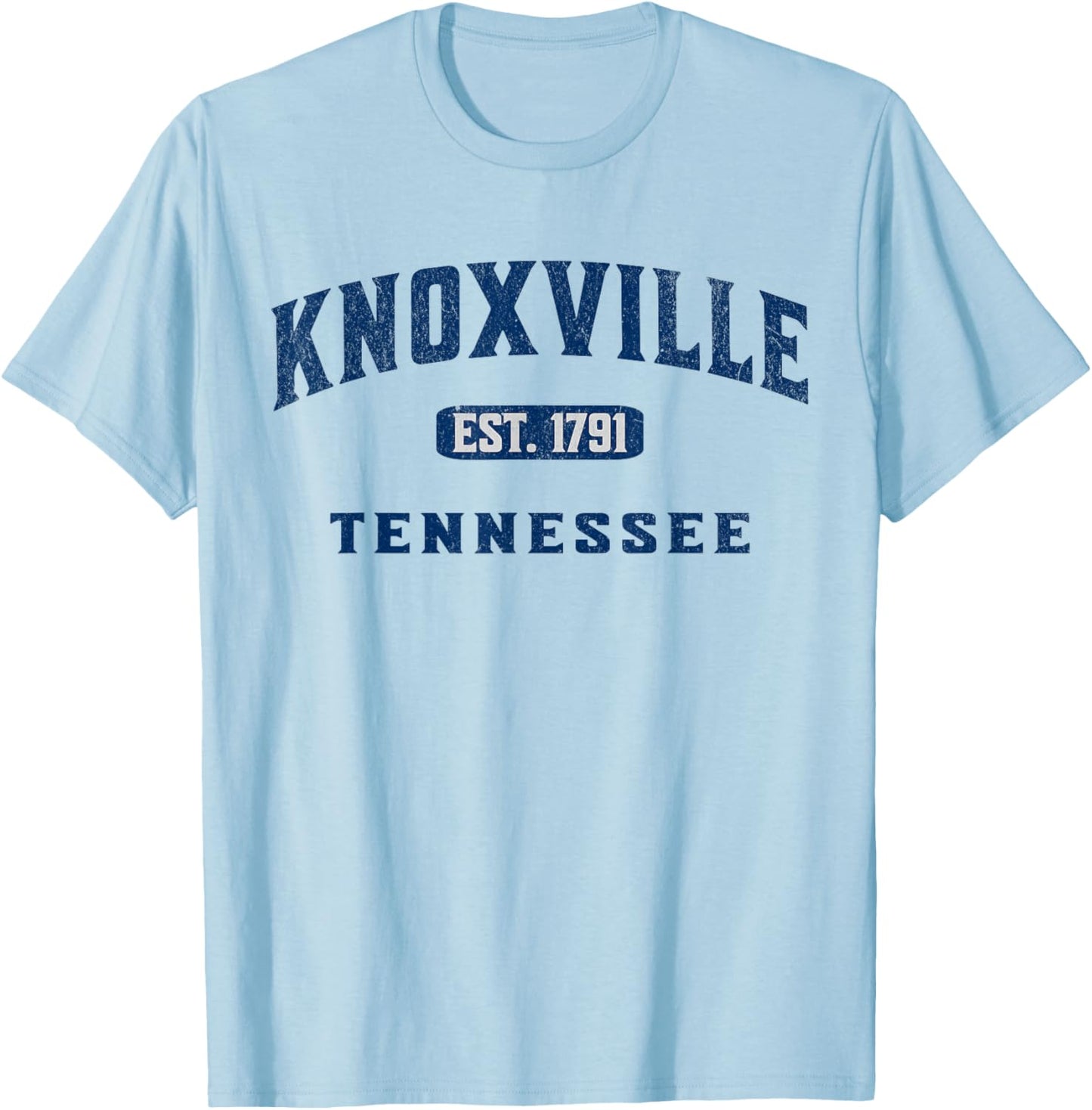 Vintage Athletic Souvenir Visit Knoxville Tennessee T-Shirt - T-Shirt | Light Blue