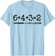 Double Play 6 4 3 2 Vintage Baseball Math Softball Player T-Shirt - T-Shirt | Light Blue