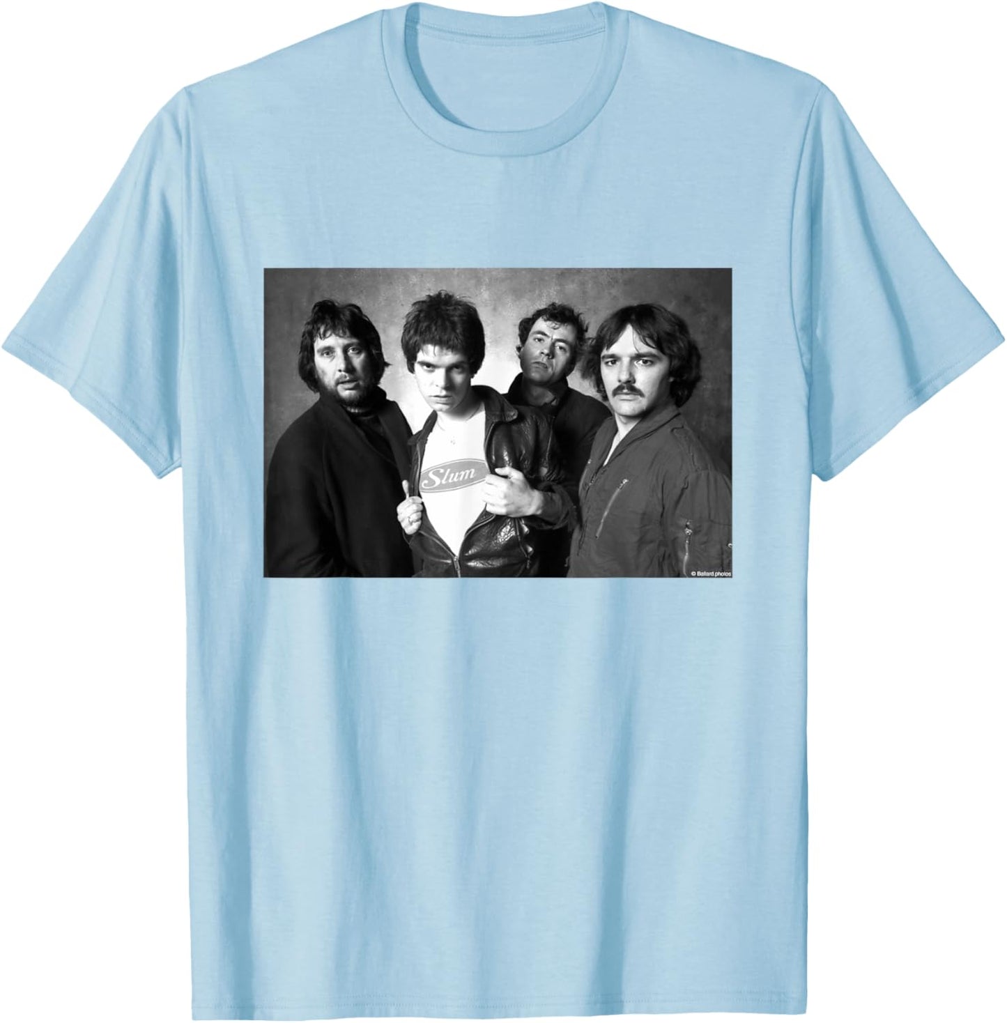 The Stranglers 1977 Band Portrait By Allan Ballard T-Shirt - T-Shirt | Light Blue