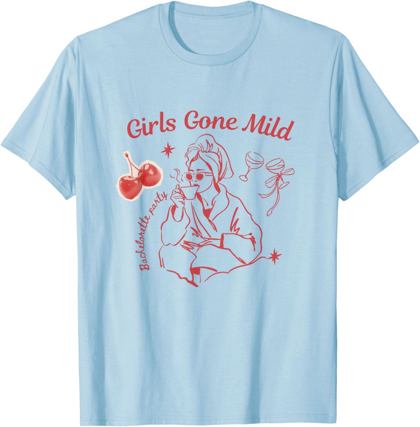 Girls gone mild bachelorette spa slumber bachelorette party T-Shirt - T-Shirt | Light Blue