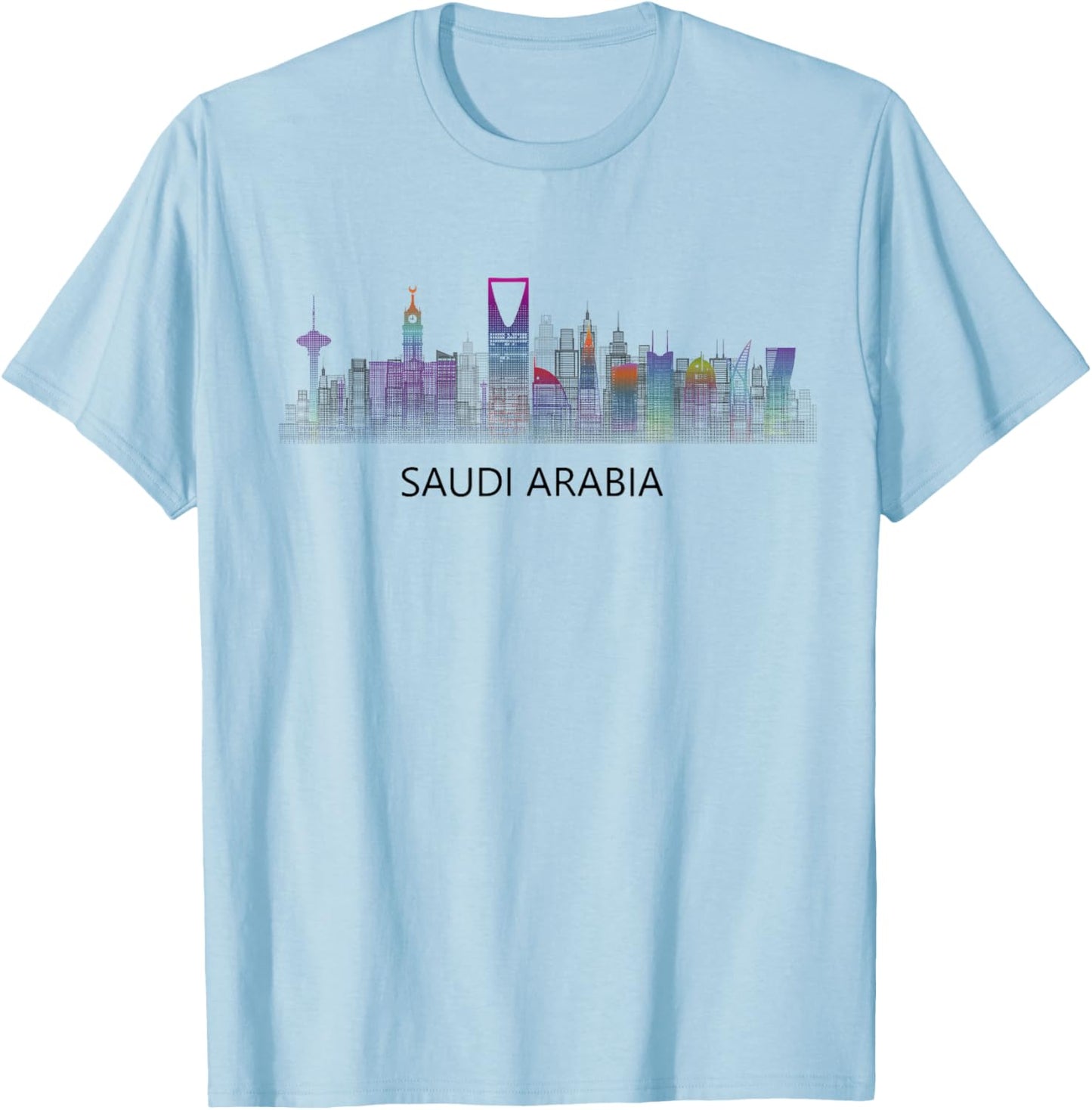 Travel Saudi Arabia Riyadh Jeddah Mecca Medina Vacation T-Shirt - T-Shirt | Light Blue