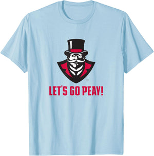 Austin Peay State University Governors Apparel Fans T-Shirt - T-Shirt | Light Blue