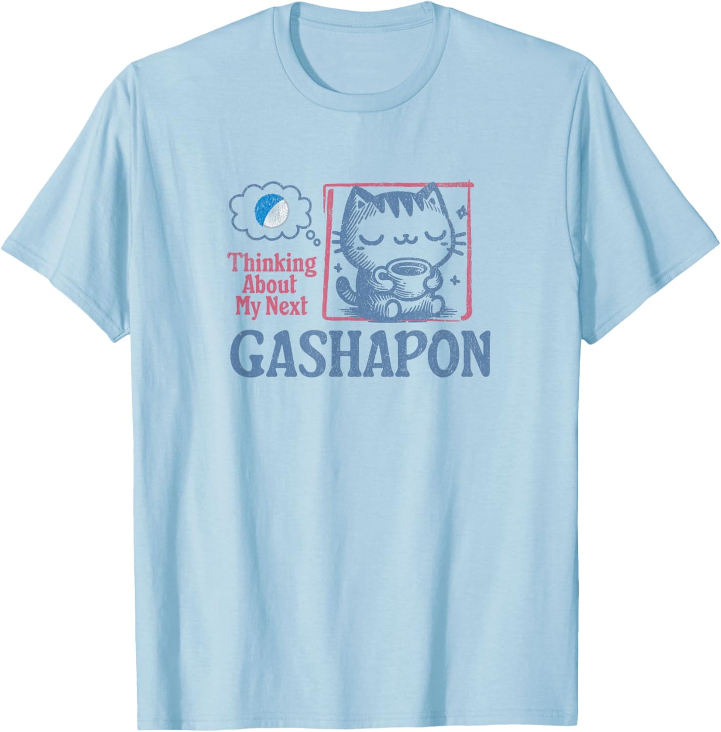 Cute Gashapon Gachapon Toy T-Shirt - T-Shirt | Light Blue
