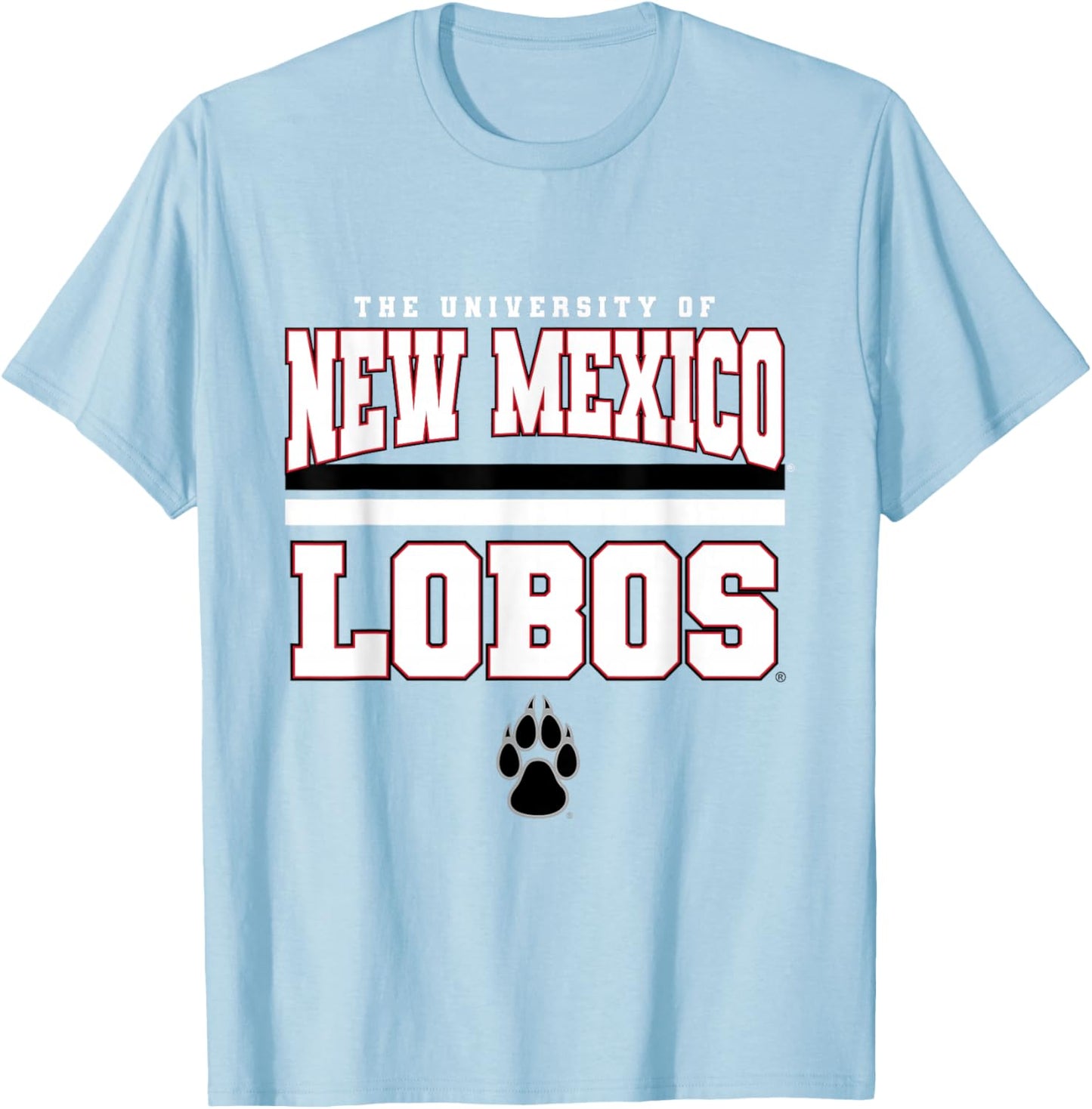 License Champs New Mexico Lobos NCAA Team - Red, Small, Short Sleeve, Classic Fit, Round Neck, Pull On, 1 Count, Non-Stretchable, Sports Fans, All Ages, -Kids T-Shirt - T-Shirt | Light Blue