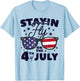 Staying Fly On The 4th of July Kids Sunglasses Patriotic T-Shirt - T-Shirt | Light Blue