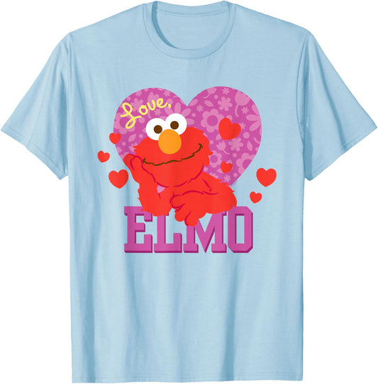 Sesame Street Valentine's Day Love, Elmo T-Shirt - T-Shirt | Light Blue