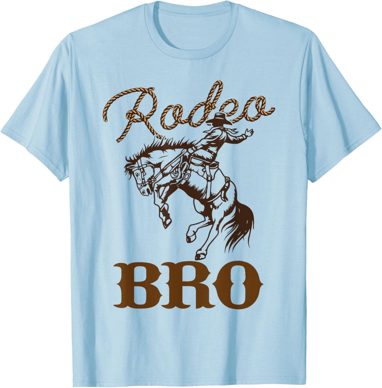 Bro Birthday Cowboy Cowgirl Western Rodeo Brother Bday Party T-Shirt - T-Shirt | Light Blue