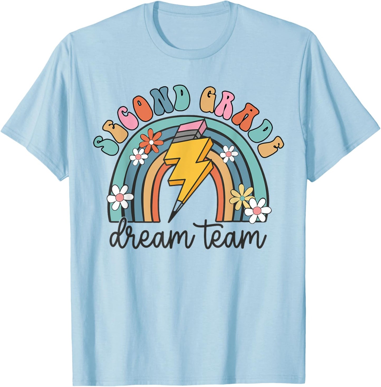 Back To School Second Grade Teacher 2nd Grade Dream Team Women Kids T-Shirt - T-Shirt | Light Blue