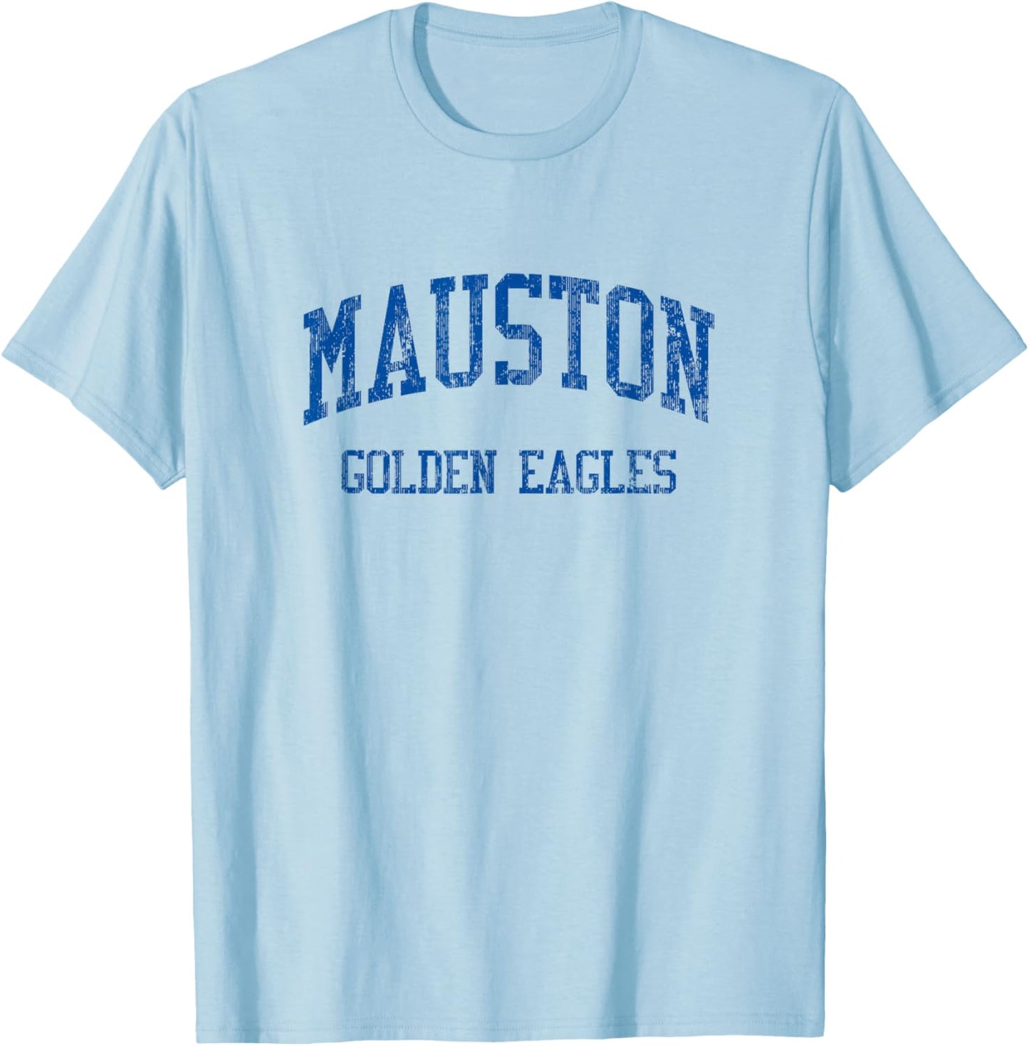 Mauston High School HS Mauston WI Vintage Sports T-Shirt - T-Shirt | Light Blue