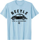 Volkswagen Beetle Black Live The Adventure T-Shirt - T-Shirt | Light Blue