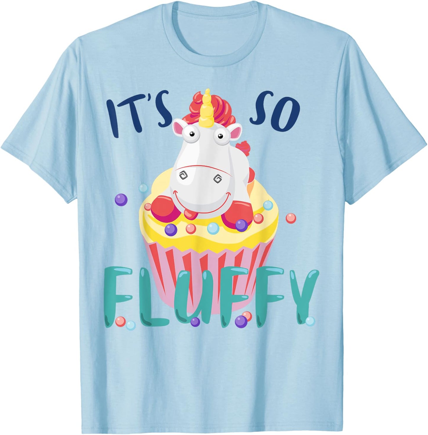 Despicable Me Minions It's So Fluffy Cupcake Graphic T-Shirt - T-Shirt | Light Blue