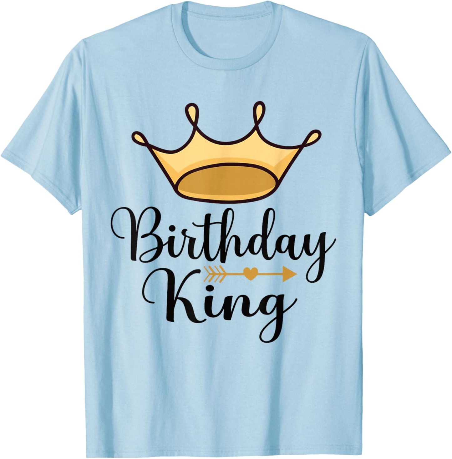 Birthday King Funny Boys Matching Boys Girls Kids 2024 T-Shirt - T-Shirt | Light Blue