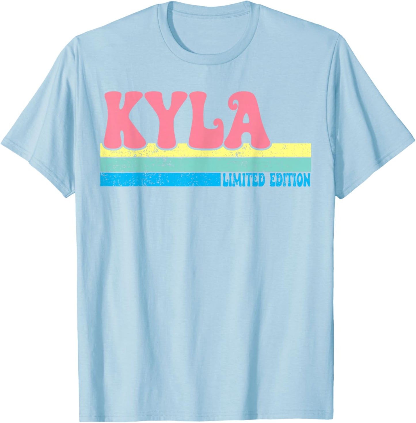 KYLA Name Personalized Cute Idea Groovy Women KYLA T-Shirt - T-Shirt | Light Blue