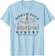 Vintage Retro North Pole Gingerbread Bakery Youth Kids Women T-Shirt - T-Shirt | Light Blue
