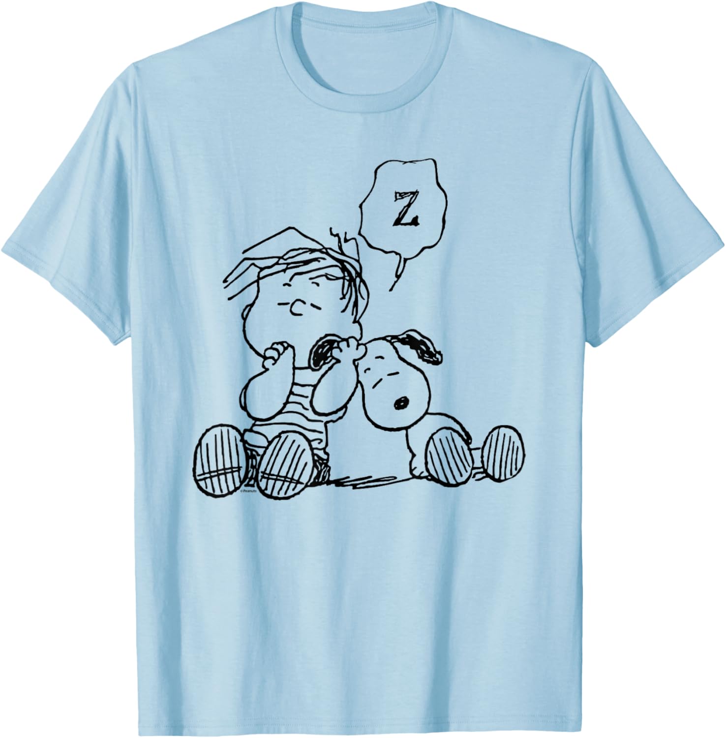 Peanuts - Linus Snoopy Snooze T-Shirt - T-Shirt | Light Blue