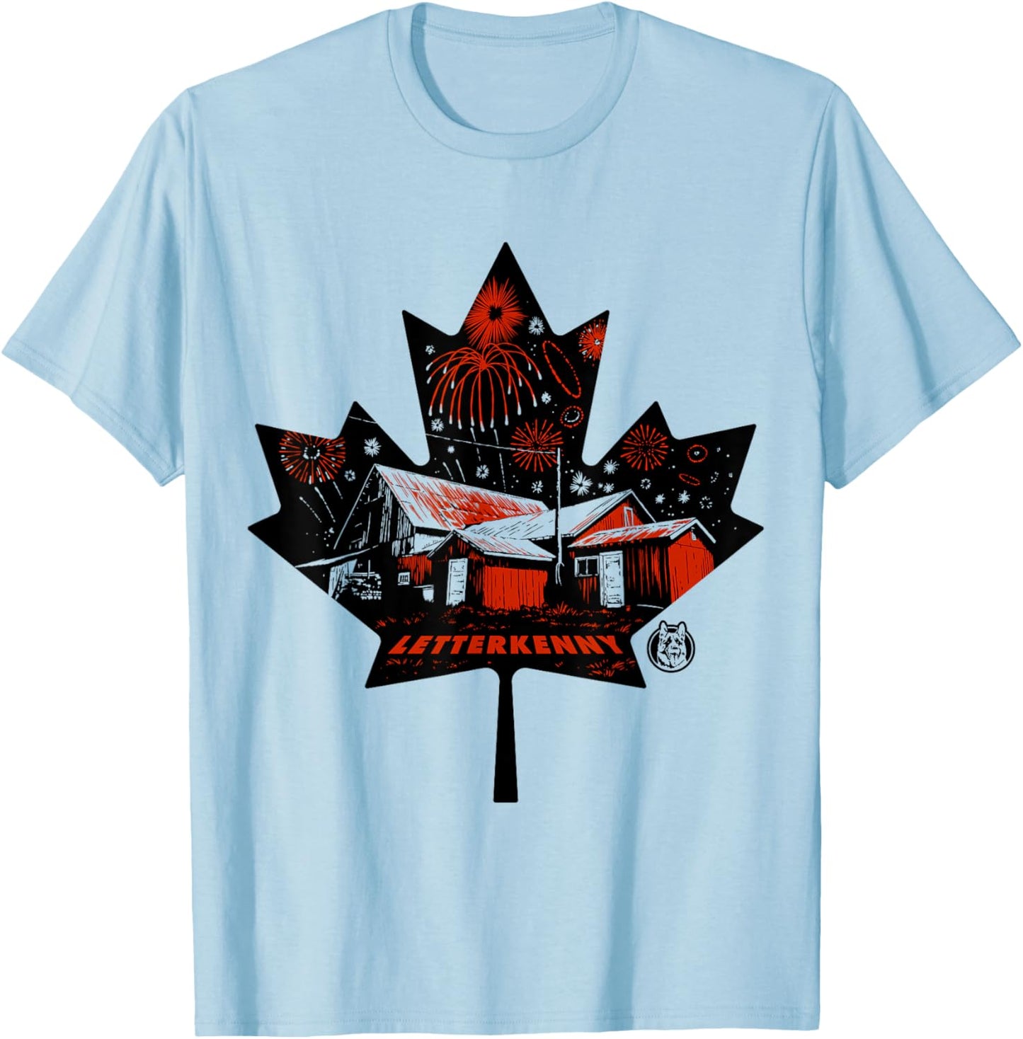 Letterkenny Fireworks Canada T-Shirt - T-Shirt | Light Blue