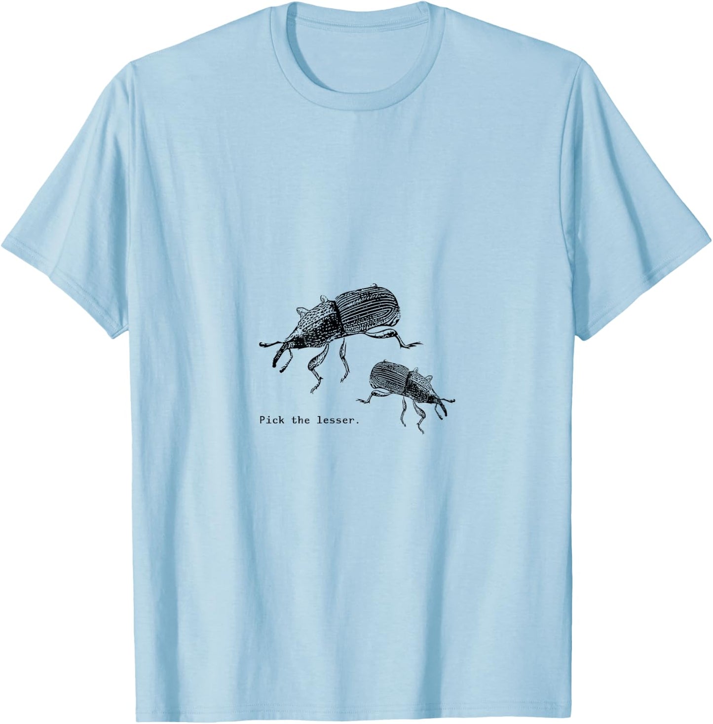 Surprise Designs Two Weevils -Adults Grey T-Shirt - T-Shirt | Light Blue