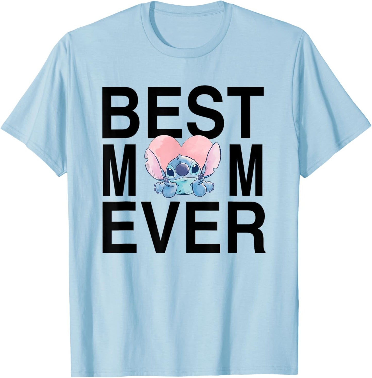Lilo & Stitch Best Mum Ever Mother's Day , white, S T-Shirt - T-Shirt | Light Blue
