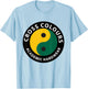 Yin Yang Circle Logo | Retro Graphic 1990's Vintage T-Shirt - T-Shirt | Light Blue