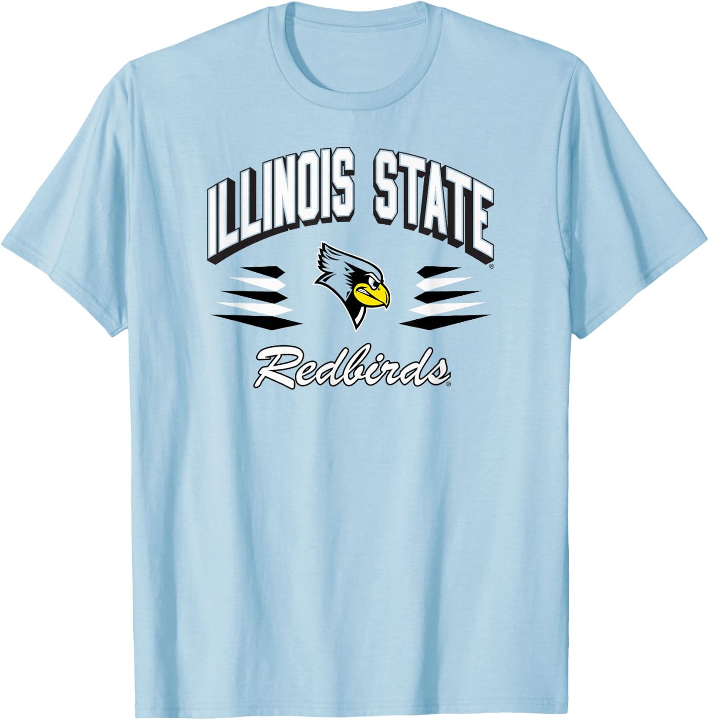 Illinois State Redbirds Retro Diamond Red T-Shirt - T-Shirt | Light Blue