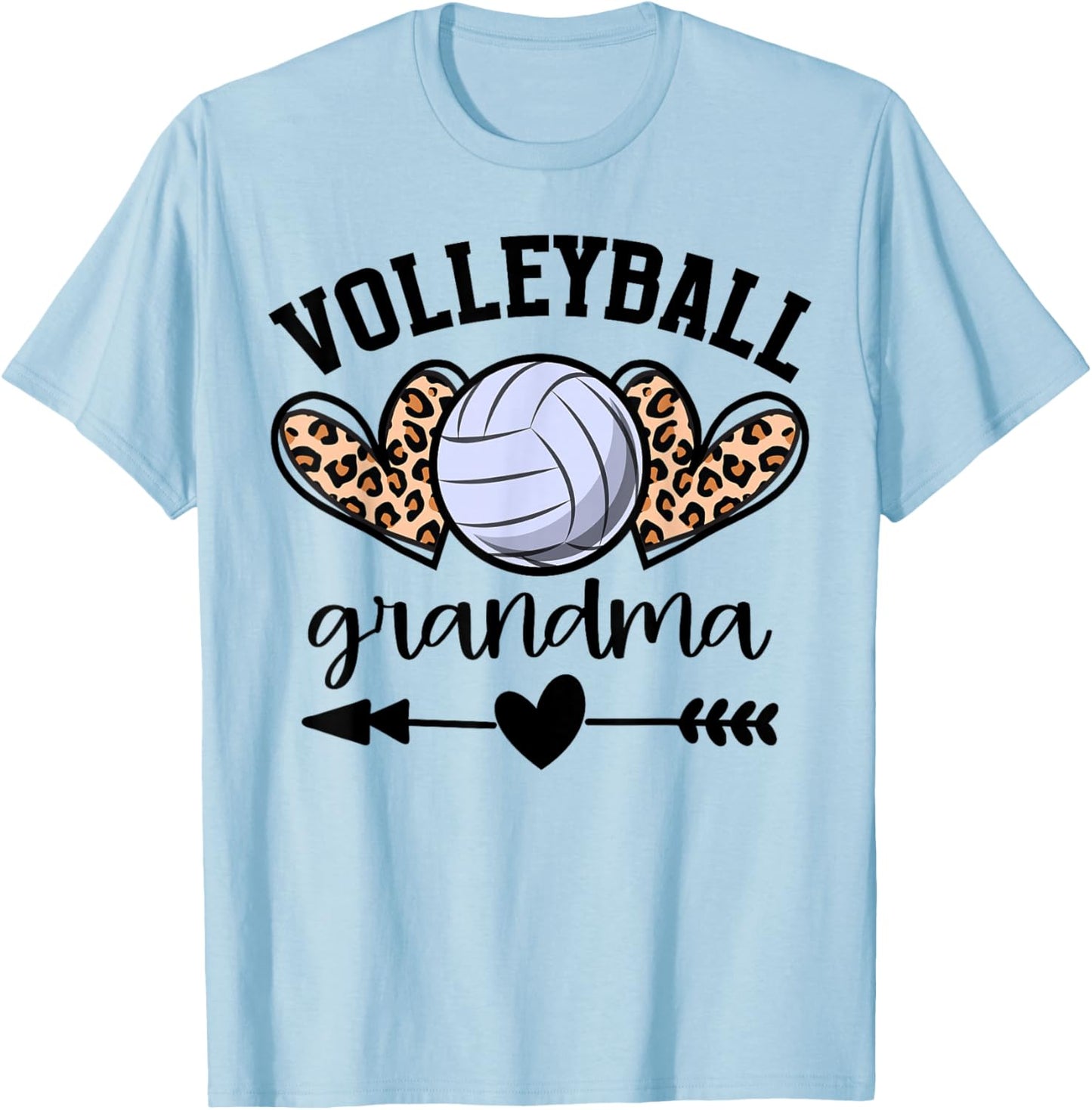 Volleyball Grandma Volleyball Game Day Senior Night T-Shirt - T-Shirt | Light Blue