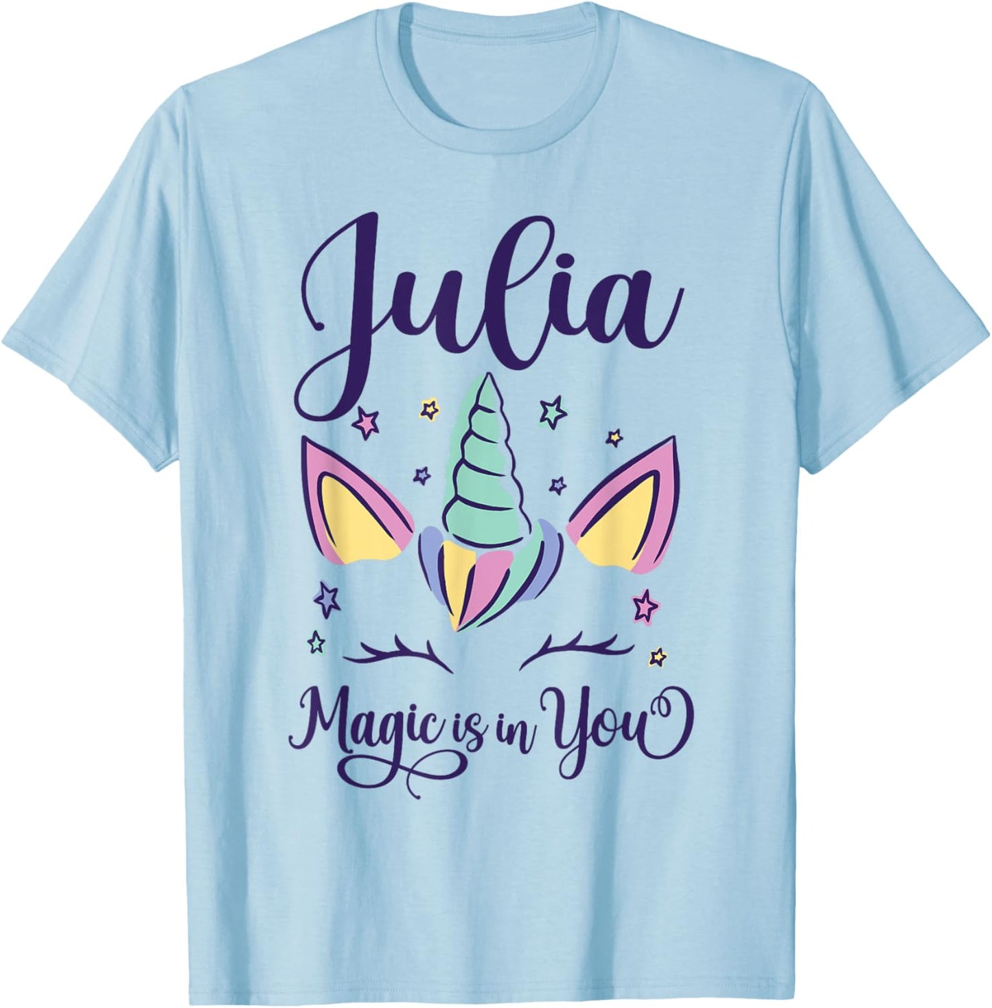 First Name Julia Personalized I Love Julia T-Shirt - T-Shirt | Light Blue